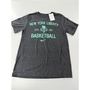 Men's New York Liberty Nike Tri Blend Short Sleeve Black Heather T-shirt Size XL